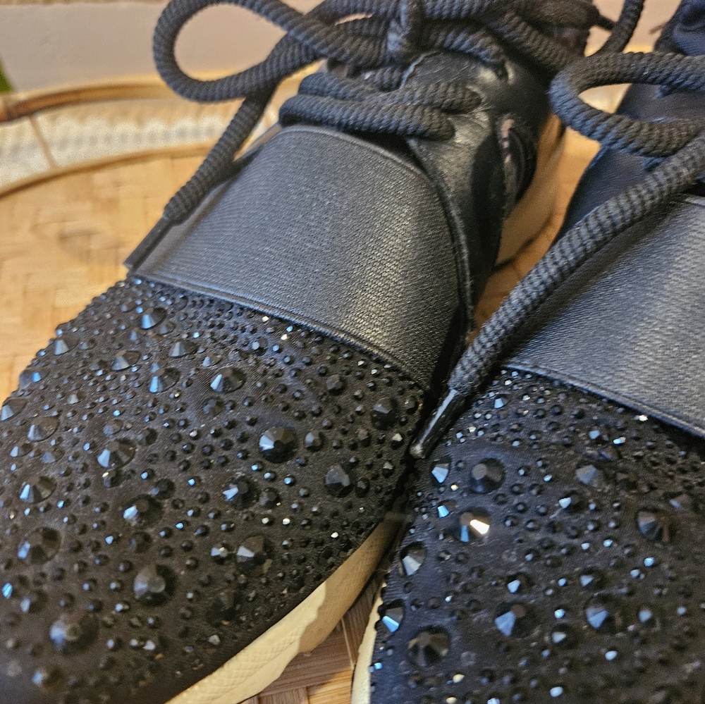 Carvela Lament Blingy Black Tennis Shoes - Picture 13 of 13